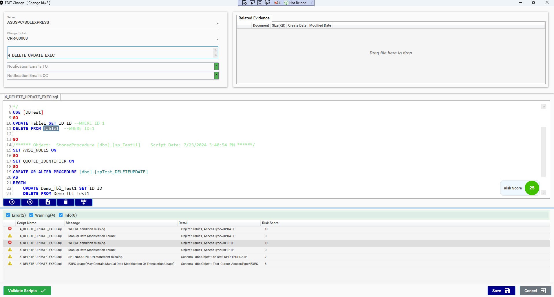 SQL Change Guard Screenshot 3