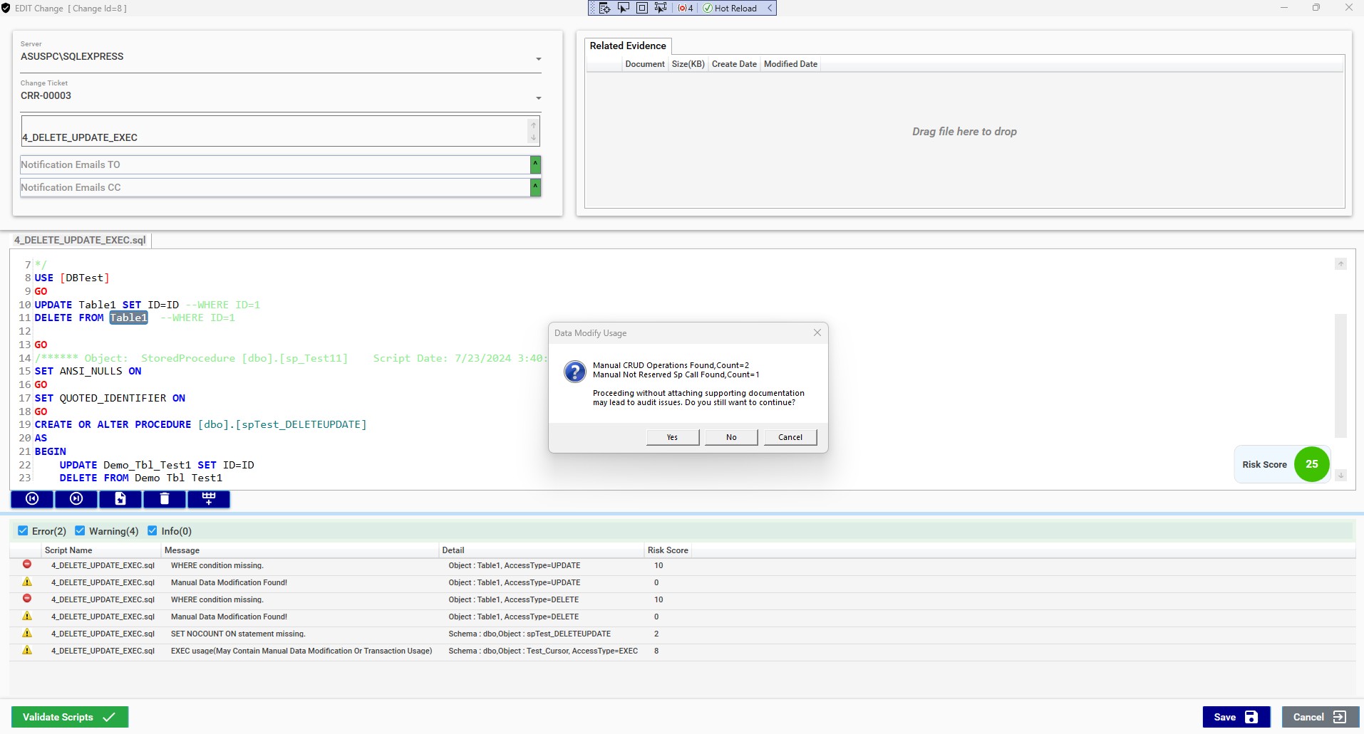 SQL Change Guard Screenshot 4